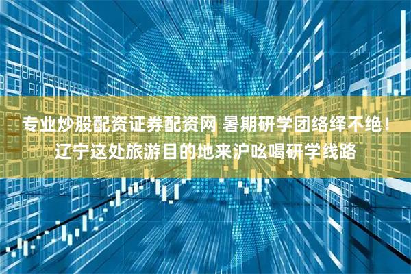 专业炒股配资证券配资网 暑期研学团络绎不绝！辽宁这处旅游目的地来沪吆喝研学线路