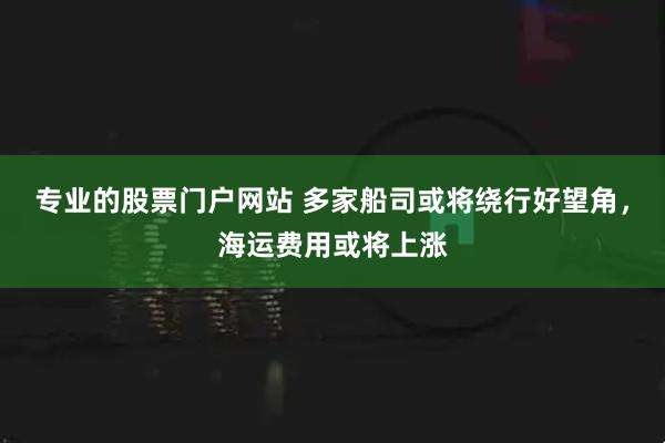 专业的股票门户网站 多家船司或将绕行好望角，海运费用或将上涨